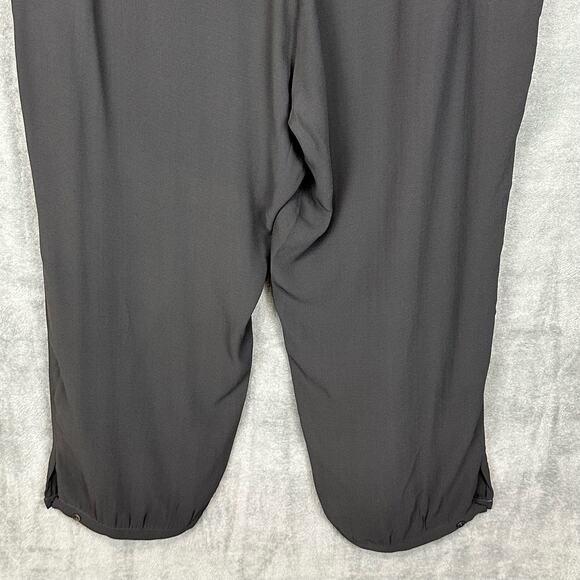 Eileen Fisher Pants Womens Extra Large Gray 100% Silk Crop Neutral Minimalist - Picture 7 of 15